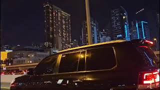 Drive through Dubai night view  exciting destination for travelers dubai uae [upl. by Ylrebma739]