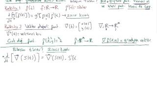 53 Kalkülüs 3  Çok değişkenli ifadelerde zincir kuralı [upl. by Nylecaj]