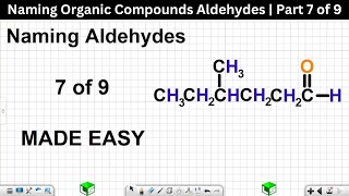 Grade 12 Organic Chemistry Naming Organic Compounds Aldehydes  Part 7 of 9 [upl. by Birgitta50]