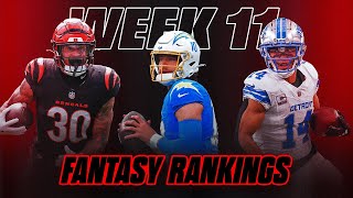 Week 11 Fantasy Player Rankings Risers and Fallers  Fantasy Dirt [upl. by Semadar302]