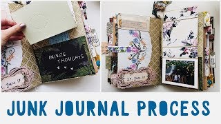 JUNK JOURNAL WITH ME  Ep 05  Journalling Process  Vintage Journal [upl. by Akenahc985]