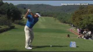 KJ Choi slow motion Driver Golf Swing 1 [upl. by Reprah619]