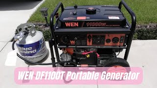 WEN DF1100T Dual Fuel Portable Generator Review  11000Watt 120V240V [upl. by Georgiana]