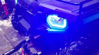 Halo lights on a Polaris Sportsman [upl. by Sokcin]