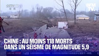 Chine au moins 118 morts et plus de 400 blessés dans un séisme de magnitude 59 [upl. by Oeflein]