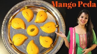 Authentic Mango Peda Recipe  Quick peda Recipe  How to make Mango Sweet  Mango Barfi [upl. by Glennie]