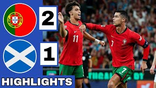 🔴Portugal vs Scotland 21 Extended HIGHLIGHTS  Ronaldo Winning GOAL  UEFA Nations League [upl. by Kendrick]