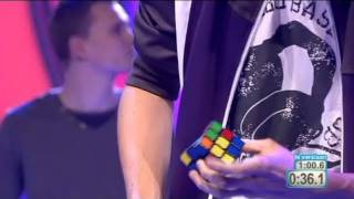 Rubiks Cube met 1 hand  Wedden Dat Ik Het Kan  Afl 5 [upl. by Eohce]