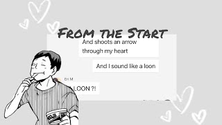 From the start  Ennoshita  Confessions day 3  lyric prank  Haikyuu Text [upl. by Nnadroj678]