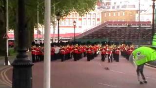 Trooping the Colour rehearsal May 2010  march off [upl. by Hcurob]