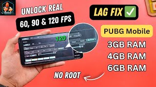 Unlock Real 60 FPS 90 FPS 120 FPS in PUBG Mobile🔥  HOW TO FIX LAG IN PUBG MOBILE ✅ [upl. by Einnol609]