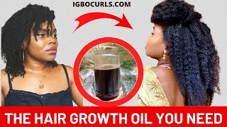 DIY Homemade Hair Growth Oil for Fast Growth and Thickness in 4c Natural Hair [upl. by Atselec238]