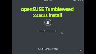 openSUSE Tumbleweed 20210115 Install インストール [upl. by Gitt734]