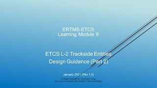 ETCS Learning  Trackside Entities Design Guidance Part 2 [upl. by Latsyrk924]