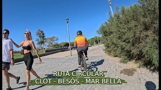 Ruta en Bicicleta por Barcelona  Recorrido Circular 12km en 4K  Playas y Río Besòs [upl. by Gregg]