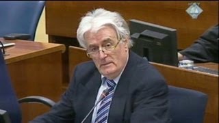 Mutmaßlicher Kriegsverbrecher Karadzic beteuert Unschuld [upl. by Bernadene]