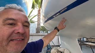 Ultimos trabajos en mi barco a vela amaranta en el club de yates de quintero veleros [upl. by Aisirtap]