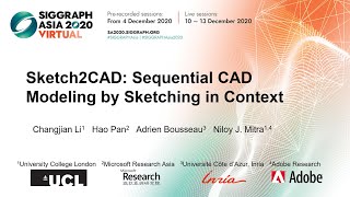 Sketch2CAD Siggraph Asia 2020 presentation [upl. by Htez]