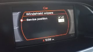 2009 Audi A4 B8 How to set your wipers in the service position [upl. by Aidaas]