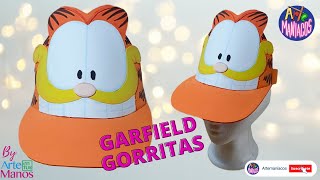 🔴Cómo Hacer GORRAS GARFIELD En Foami o Fieltro FÁCIL Paso a Paso Con Artemaníacos [upl. by Onitnevuj]