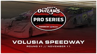 World of Outlaws Pro Series  Round 1 at Volusia Speedway Park  Dirt Late Model [upl. by Larcher]