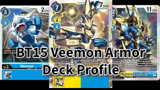 BT15 Veemon Armor Deck Profile [upl. by Peednus]