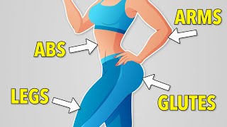 GLUTES  LEGS  ARMS  ABS BURN FAT BUILD LEAN MUSCLE [upl. by Anaik]