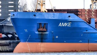 Briese Chartering Seeschiff AMKE cargo seaship freighter ZDHP8 IMO 9374387 NPorts Emden Port [upl. by Magel]