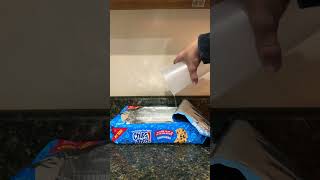 Pouring water into large chip ahoy cookie container [upl. by Zusman905]