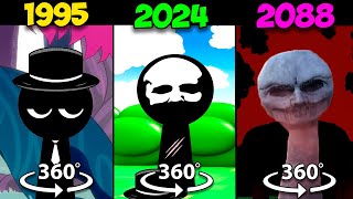 360° VR Incredibox Sprunki 1995 vs 2024 vs 2088  Phase 4 [upl. by Haridan]