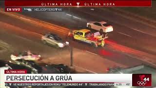 Maryland Policías persiguen a hombre en grúa robada  Telemundo 44 [upl. by Odine]