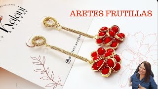 TUTORIAL Aretes FRUTILLAS Paso a PASO y bien EXPLICADO ✅👍 [upl. by Notloc]