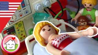 Playmobil english Mommy’s in Hospital  The Hauser Family [upl. by Ylrad]