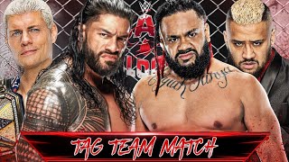 WWE 2K24  Cody Rhodes amp Roman Reigns Vs Solo Sikoa amp Jacob Fatu  Tag Team Match  WWE BAD BLOOD [upl. by Nannaihr]