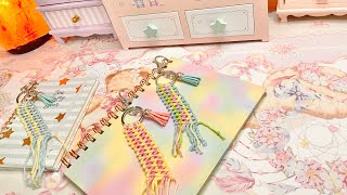 💖✨ Cute desk makeover  Kawaii Stationery  Macrame Keychain  Planner  Bujo  Small Business ✨💖 [upl. by Nnylekoorb518]