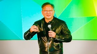 Nvidia’s CEO Jensen Huang presents VOLTA Supercomputer  HPC 2017 [upl. by Elleral]