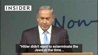 Netanyahu says Hitler didnt want to kill the Jews but a Muslim convinced him to do it [upl. by Alliuqa442]