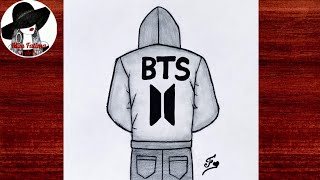 BTS boy drawing  BTS Army drawing  How to draw BTS boy [upl. by Voleta]