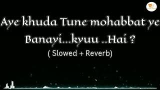 Aye Khuda Tune Mohabbat Ye Banai Kyun Hai Lofi Slowreverb  30secondemotions trending [upl. by Nylegna]