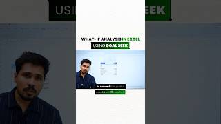 Excel Formulas  Goal Seek excel exceltips analytics dataanalysis [upl. by Imelda]