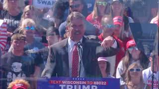 Donald Trump brings Senate candidate Eric Hovde on stage during rally in Mosinee Wisconsin [upl. by Guglielma]