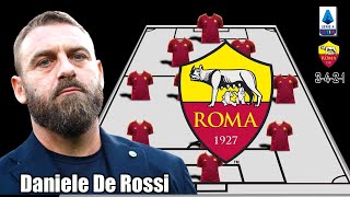 AS ROMA POTENTIAL STARTING LINEUP UNDER DANIELE DE ROSSI [upl. by Ahsyekal]