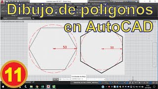 Autocad Dibujo de polígonos en AutoCAD 2017  DESDE CERO Video 11 [upl. by Kaile964]