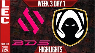 BDS vs TH Highlights  LEC Winter 2024 Week 3 Day 1  Team BDS vs Team Heretics [upl. by Kelula678]