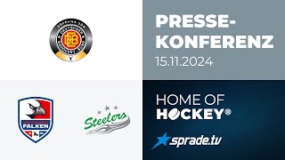 15112024  Pressekonferenz  Heilbronner Falken vs Bietigheim Steelers [upl. by Etnaik]