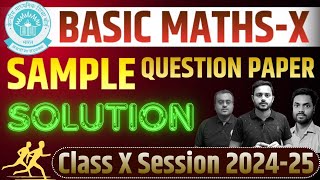 sample paper class 10 maths 202425  BASIC MATHEMATICE SAMPLE PAPER SOLUTION  CBSE CLASS X MATHS [upl. by Kamaria173]