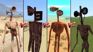 GTA 5 Siren Head vs Minecraft Siren Head vs GTA SA Siren Head vs Garrys Mod  WHO IS BEST [upl. by Sivrahc791]