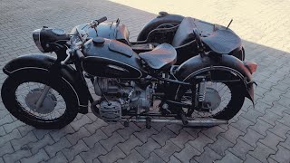 KMZ Dnepr K750 Kaltstart  cold start Sovjet motorcycle [upl. by Nnylhsa473]