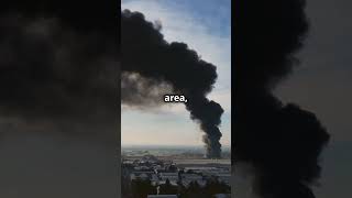 Smoke Engulfs Russian Fuel Depot in Belgorod After Ukrainian Drone Strike Massive Fire Erupts [upl. by Margo]