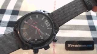 Mens Diesel Overflow Black Chronograph Watch DZ4373 [upl. by Anidnamra]